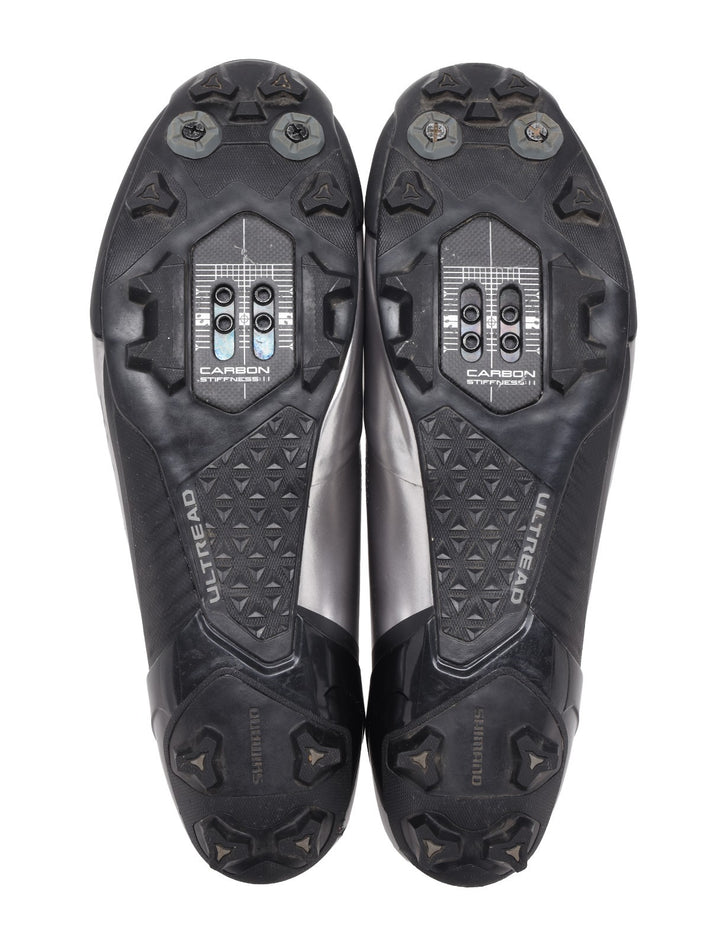 Shimano S-Phyre XC903 Carbon Mtn Bike Shoes EU 45.5 US Men 11 SILVER 2-Bolt BOA