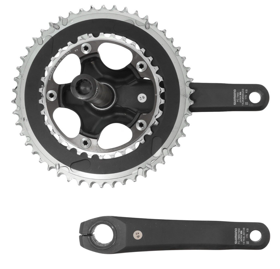 Shimano Dura-Ace FC-7900 2x 10 Spd Road Bike Crankset 170mm 50/34T Compact Race