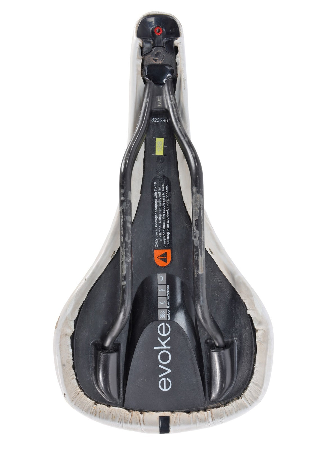 Bontrager Evoke RXL Carbon 138mm Mountain Bike Saddle 7 x 10mm Rails WHITE