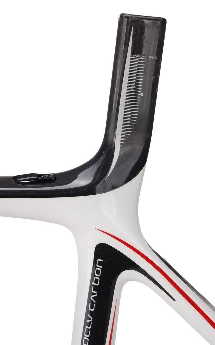 Trek Madone 6.9 OCLV Red Carbon Road Bike Frameset XL 60cm WHITE Rim QR USA 2008