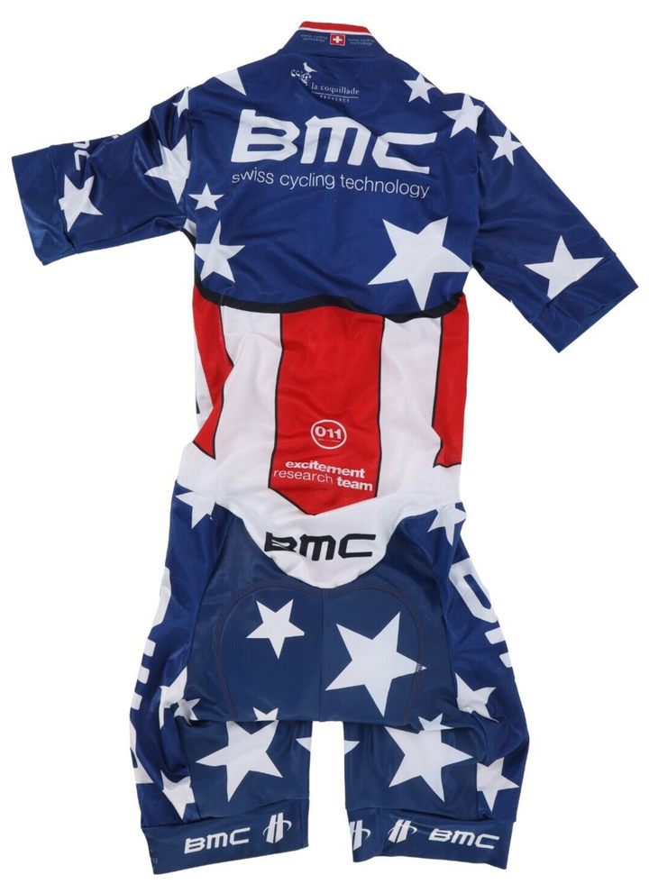 Hincapie BMC Pro Cycling Team USA Champ Short Slv Speedsuit Men XS Time Trial TT