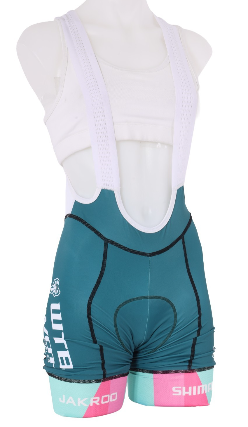 Jakroo Solar WTB Shimano Bib Shorts Women MEDIUM Green Cycling Mountain Bike
