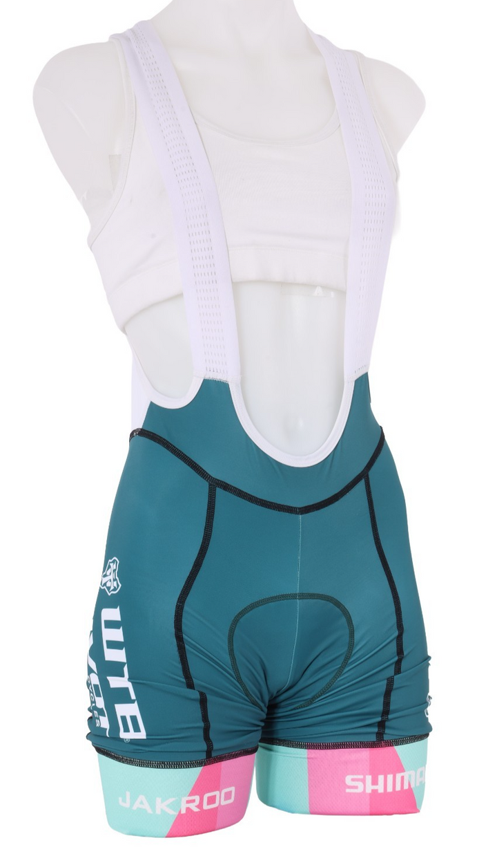 Jakroo Solar WTB Shimano Bib Shorts Women MEDIUM Green Cycling Mountain Bike