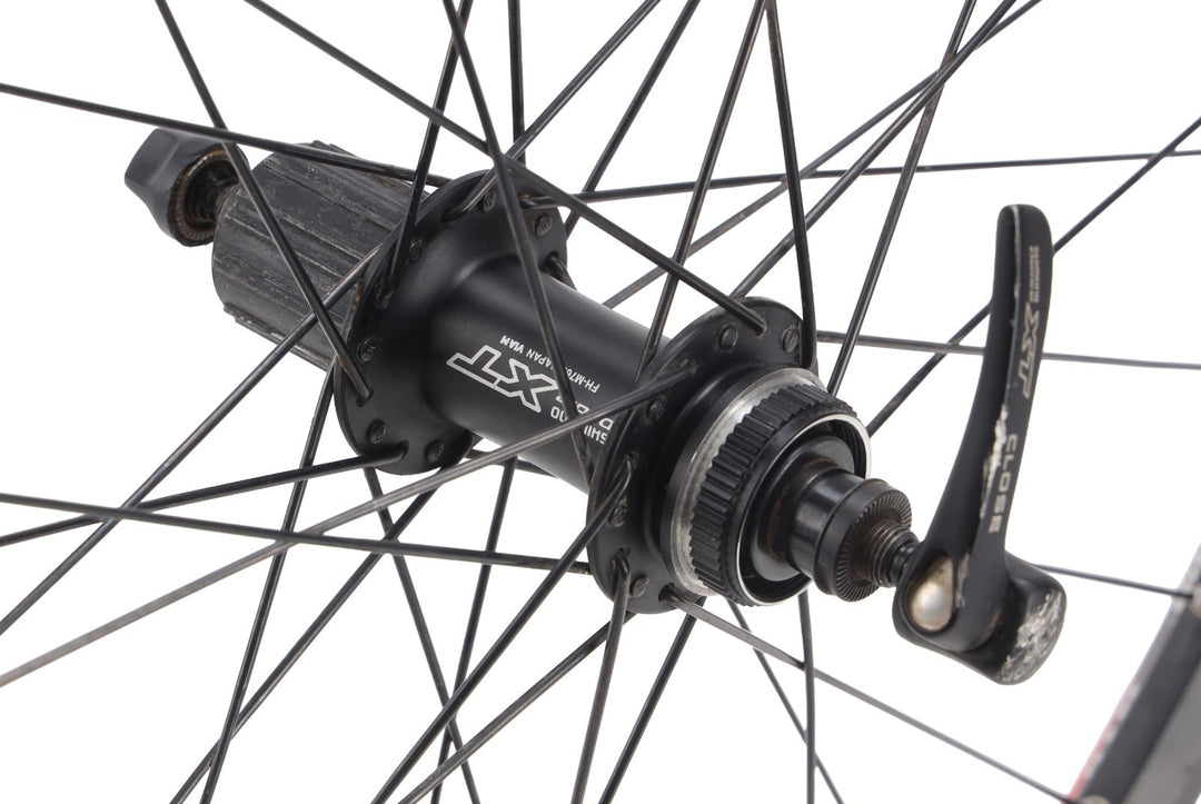DT Swiss XR 4.1d Shimano XT Alloy 26” Clincher Mtn Bike Wheelset CL Disc 10s QR