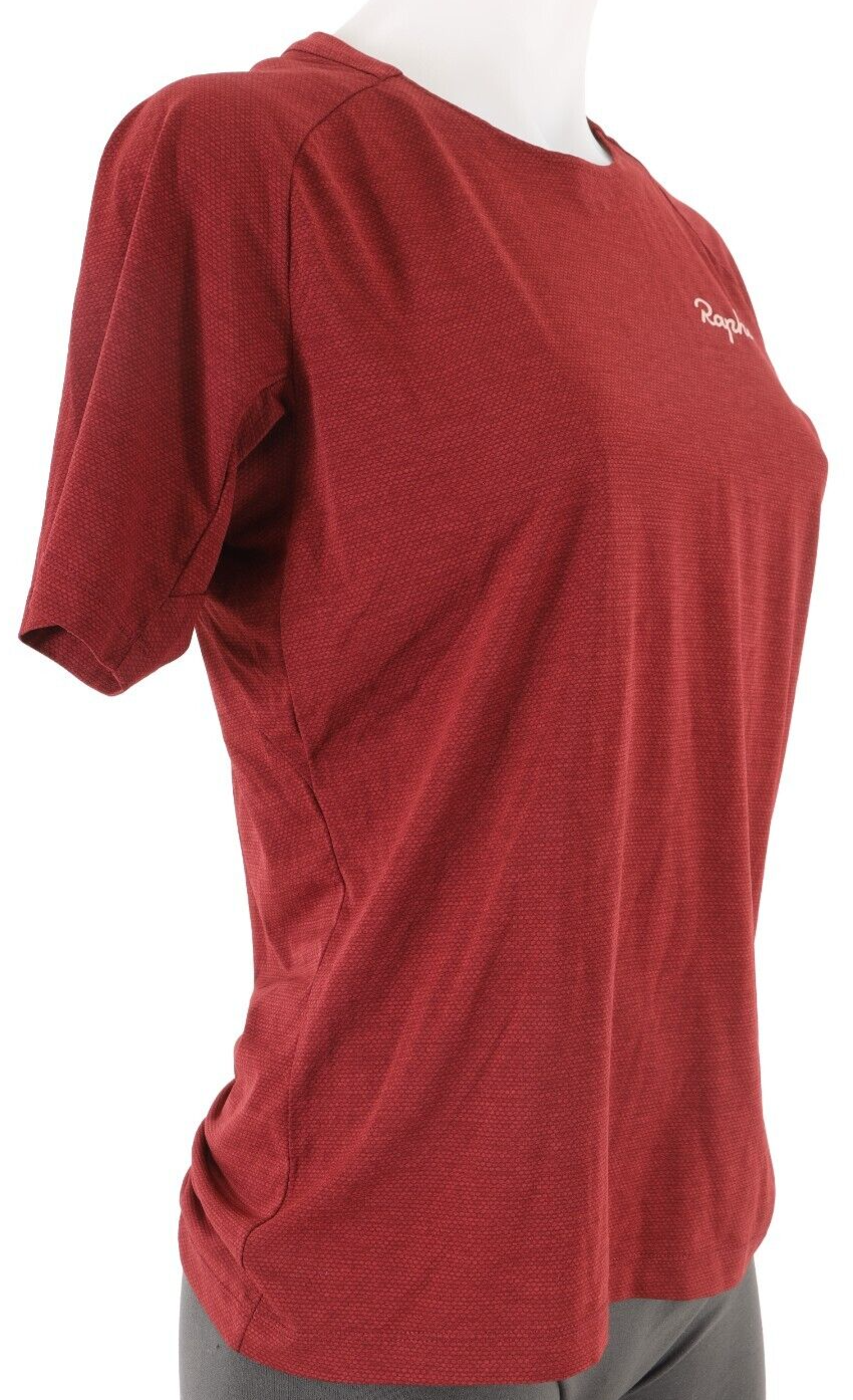 Rapha Women Trail Technical Short Sleeve T-Shirt SMALL Maroon Mountain Bike XC