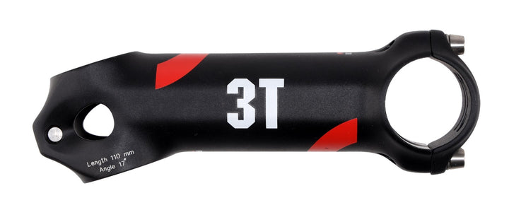 3T ARX II TEAM Alloy Road Bike Stem 31.8 x 110mm BLACK 17º 1 1/8" Ti Bolts 17/73