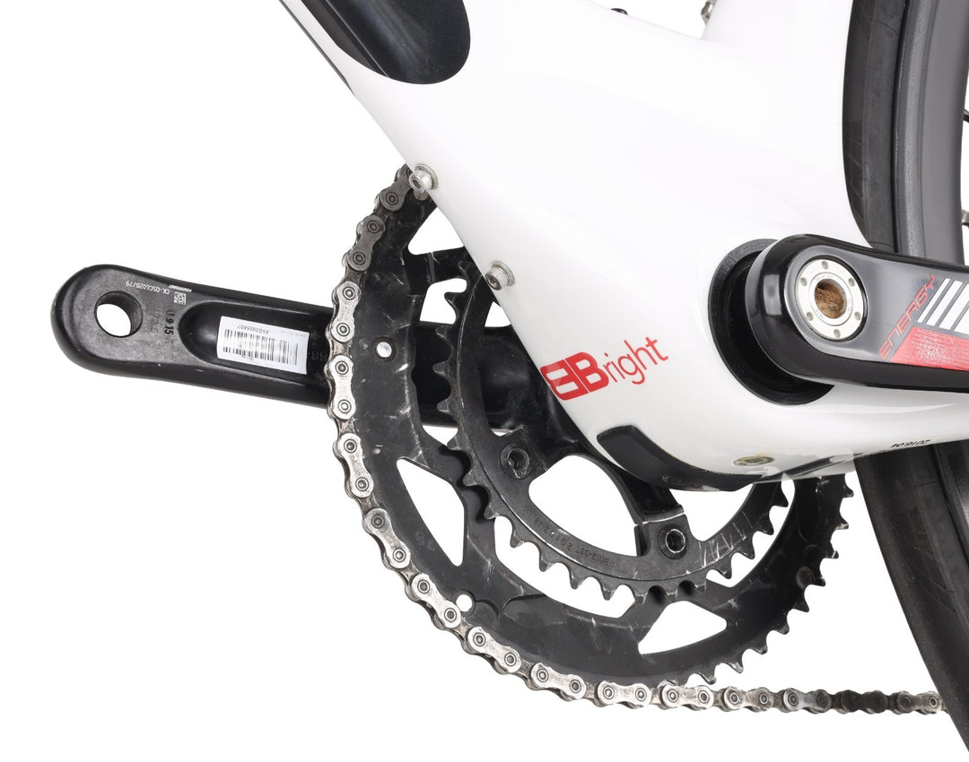 Cervelo P2 Carbon Triathlon Bike 58cm WHITE 2x 11s Power Ultegra Di2 Rim QR 2017