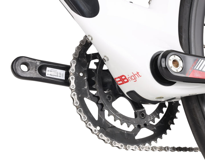 Cervelo P2 Carbon Triathlon Bike 58cm WHITE 2x 11s Power Ultegra Di2 Rim QR 2017