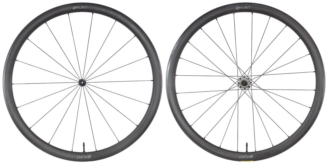 HUNT 36 Carbon Wide Aero Road Wheelset Tubeless Shimano 11s 700c QR Rim Brake CX