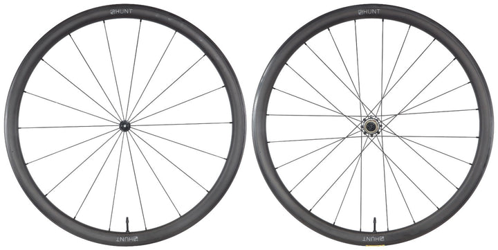 HUNT 36 Carbon Wide Aero Road Wheelset Tubeless Shimano 11s 700c QR Rim Brake CX