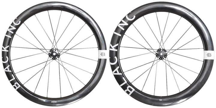 Black Inc 48|58 UD Carbon Spoke Tubeless CL Disc 12s Road Bike Wheelset SRAM XDR