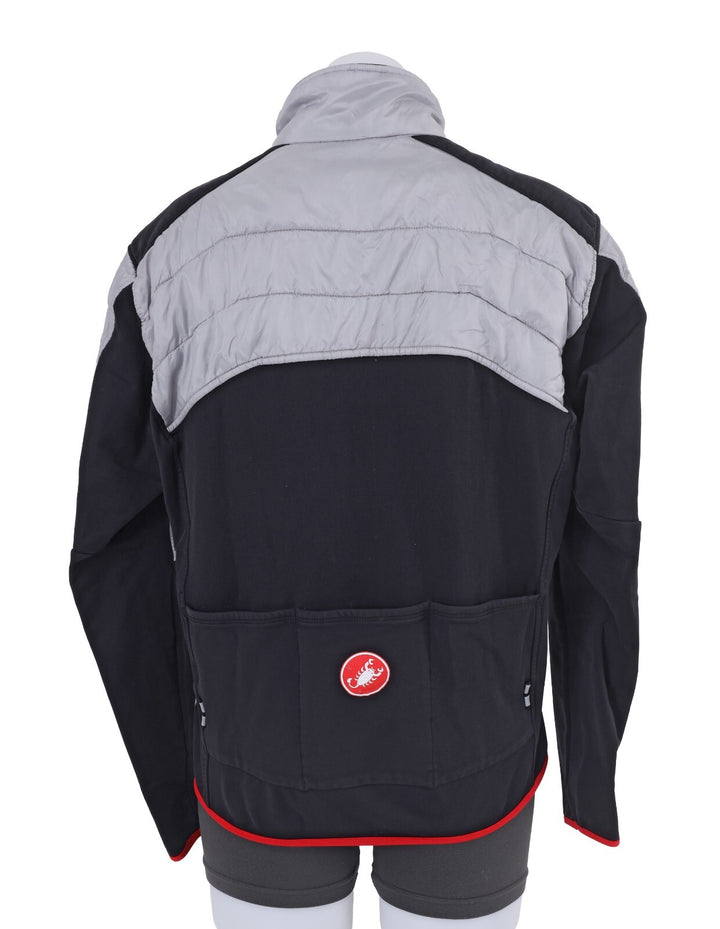 Castelli Cross Pre-Race Insulated Jacket Women XL Silver Road Bike Warm Up Race