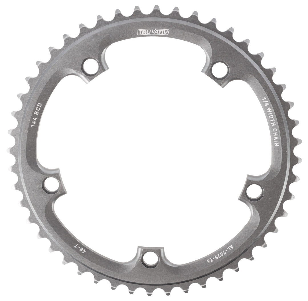 Truvativ Omnium 48T Single Speed Chainring 1/8" Aluminum 144BCD 5-Bolt Track