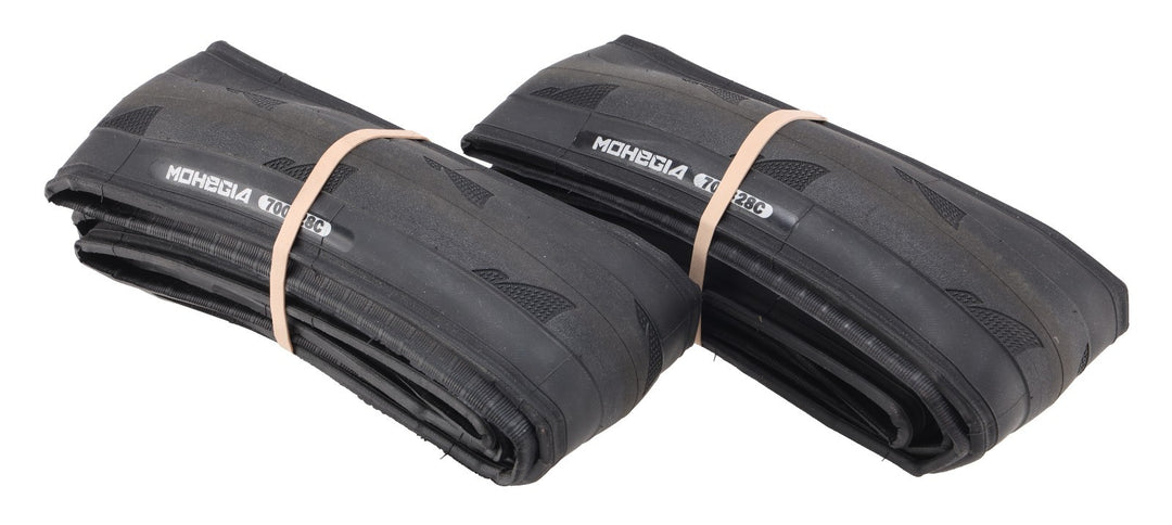 Mohegia Foldable Clincher Road Bike Tires 700 x 28c 1 PAIR w/ Specialized Tubes