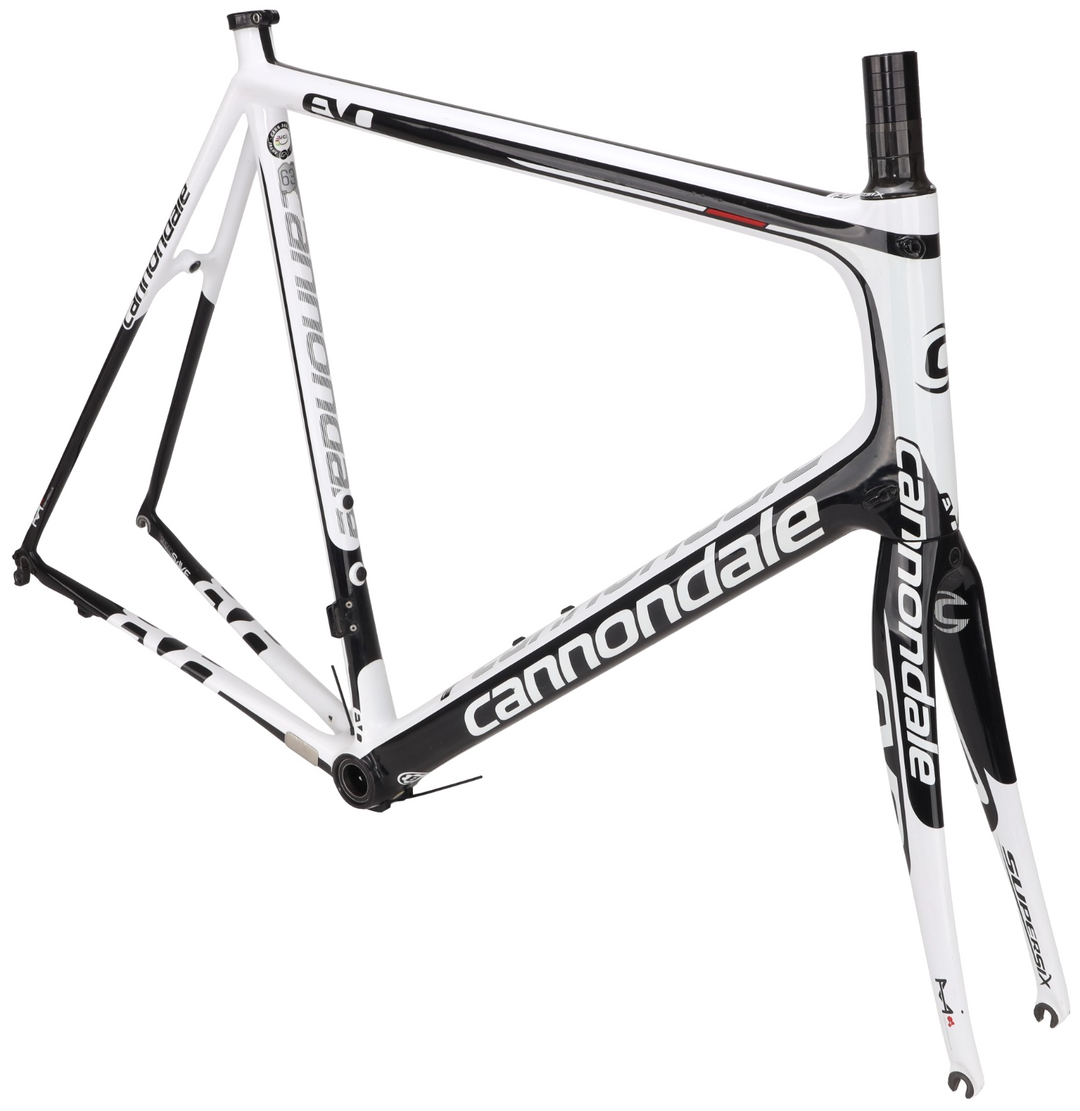 Cannondale SuperSix EVO Hi-MOD Carbon Road Frameset 63cm WHITE 700c Rim QR 2014