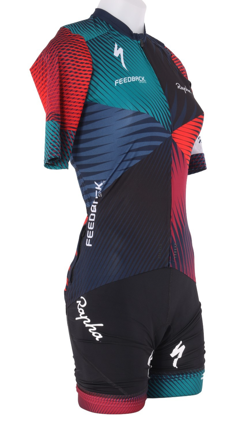 Rapha Pro Team Specialized SRAM Aero Short Sleeve Cycling Kit Women MEDIUM Black