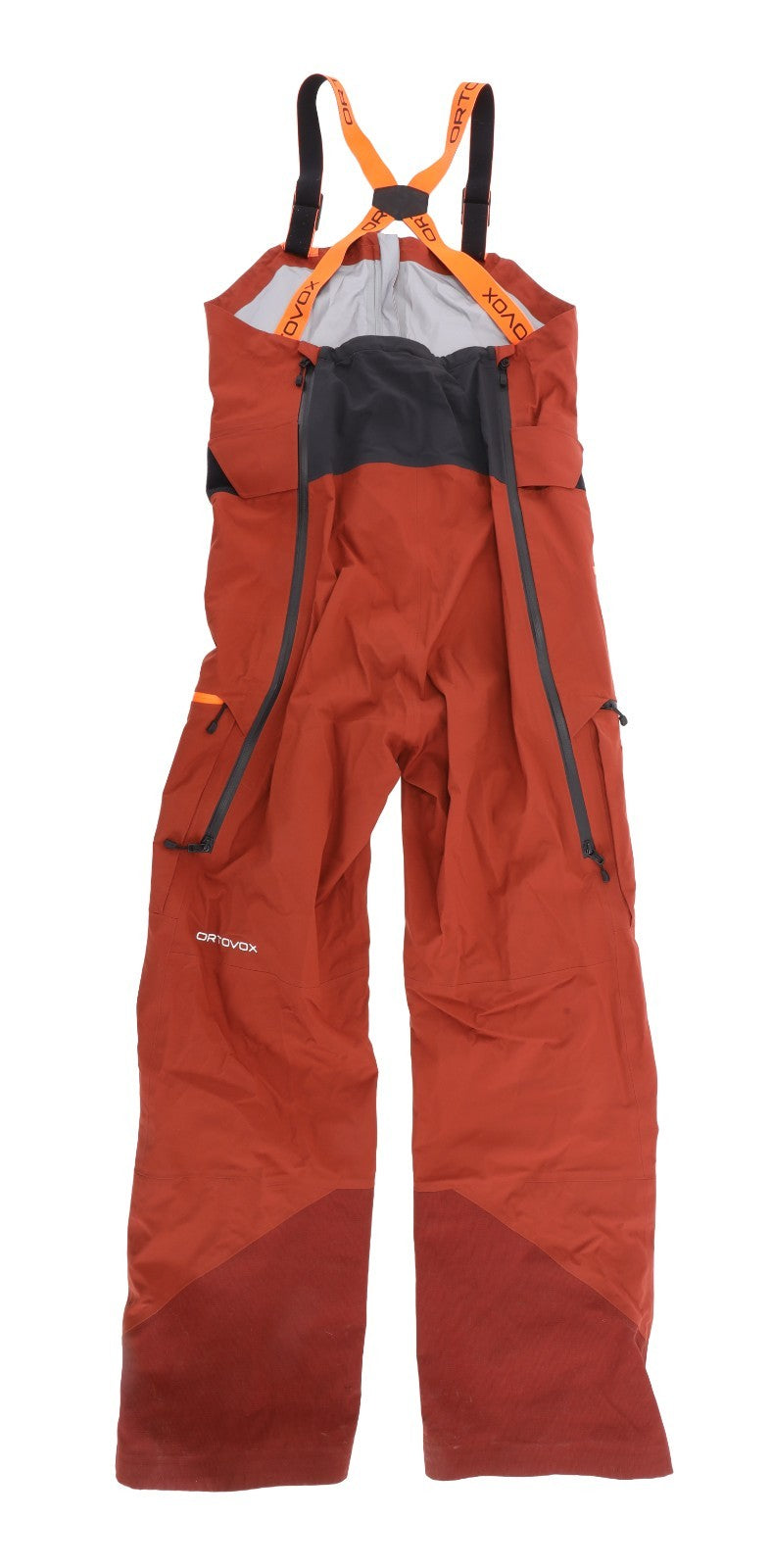 Ortovox 3L Deep Shell Bib Pants Men MEDIUM Red Hardshell Skiing Snowboarding