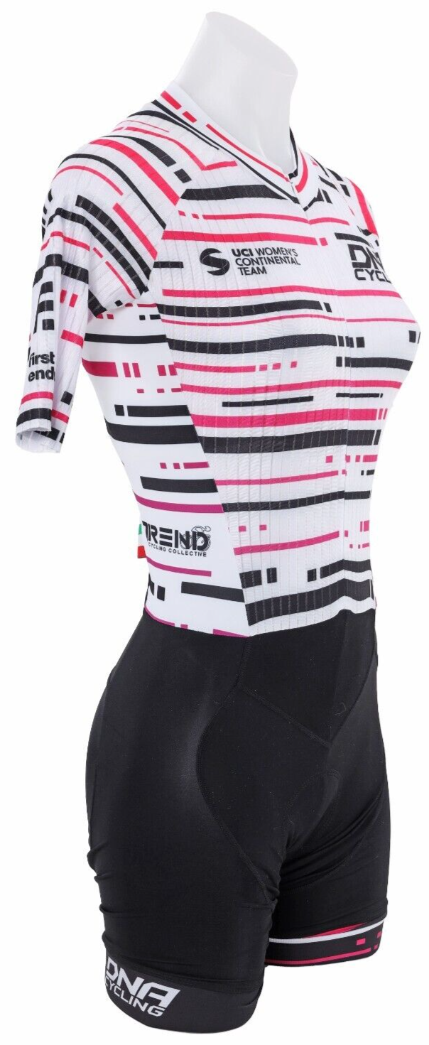 DNA Cycling Women Pro Team Short Sleeve Speedsuit XS White Road Bike TT Race UCI