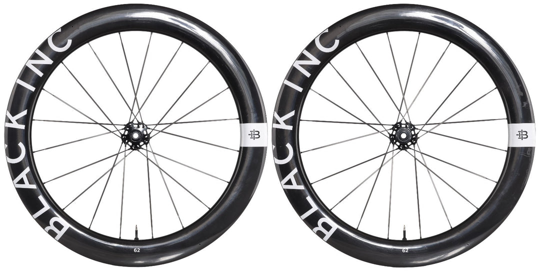 Black Inc SIXTY TWO UD Carbon Spoke Tubeless Disc 12 Spd Road Wheelset SRAM XDR