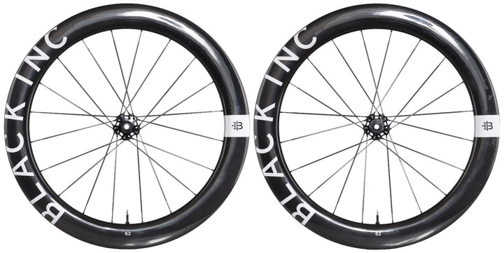 Black Inc SIXTY TWO UD Carbon Spoke Tubeless Disc 12 Spd Road Wheelset SRAM XDR