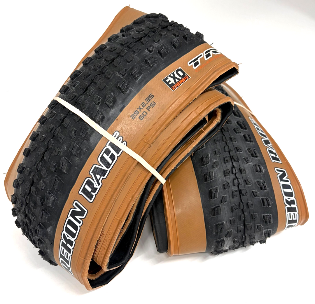 Maxxis Rekon Race TR Mountain Bike Tires 29 x 2.35 Tan Wall 1 PAIR EXO 60 TPI