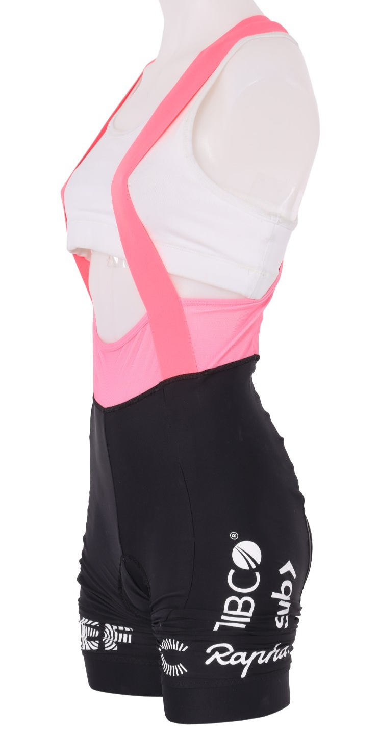 Rapha EF Cannondale Pro Team Bib Shorts Women MEDIUM Black Pink Cycling