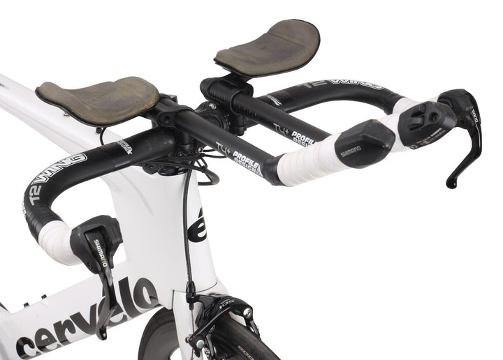 Cervelo P2 Carbon Triathlon Bike 58cm WHITE 2x 11s Power Ultegra Di2 Rim QR 2017
