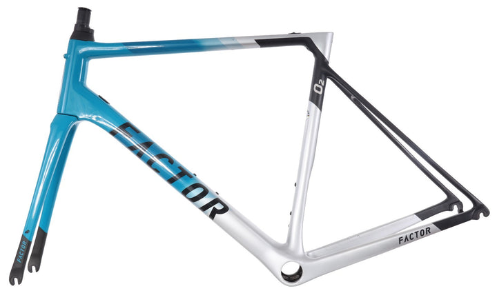 Factor O2 Carbon Road Bike Frameset 56cm Miami Blue 700c QR Rim Brake Race 2020