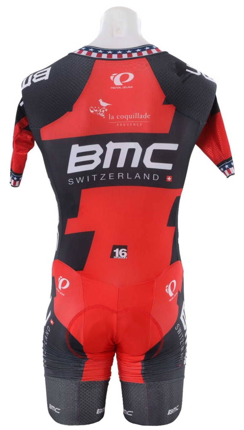 Pearl Izumi BMC Pro Cycling Team Short Slv Mach 5 Speedsuit Men LARGE USA Champ