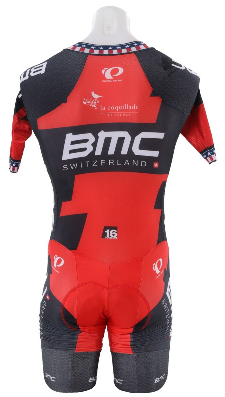 Pearl Izumi BMC Pro Cycling Team Short Slv Mach 5 Speedsuit Men LARGE USA Champ