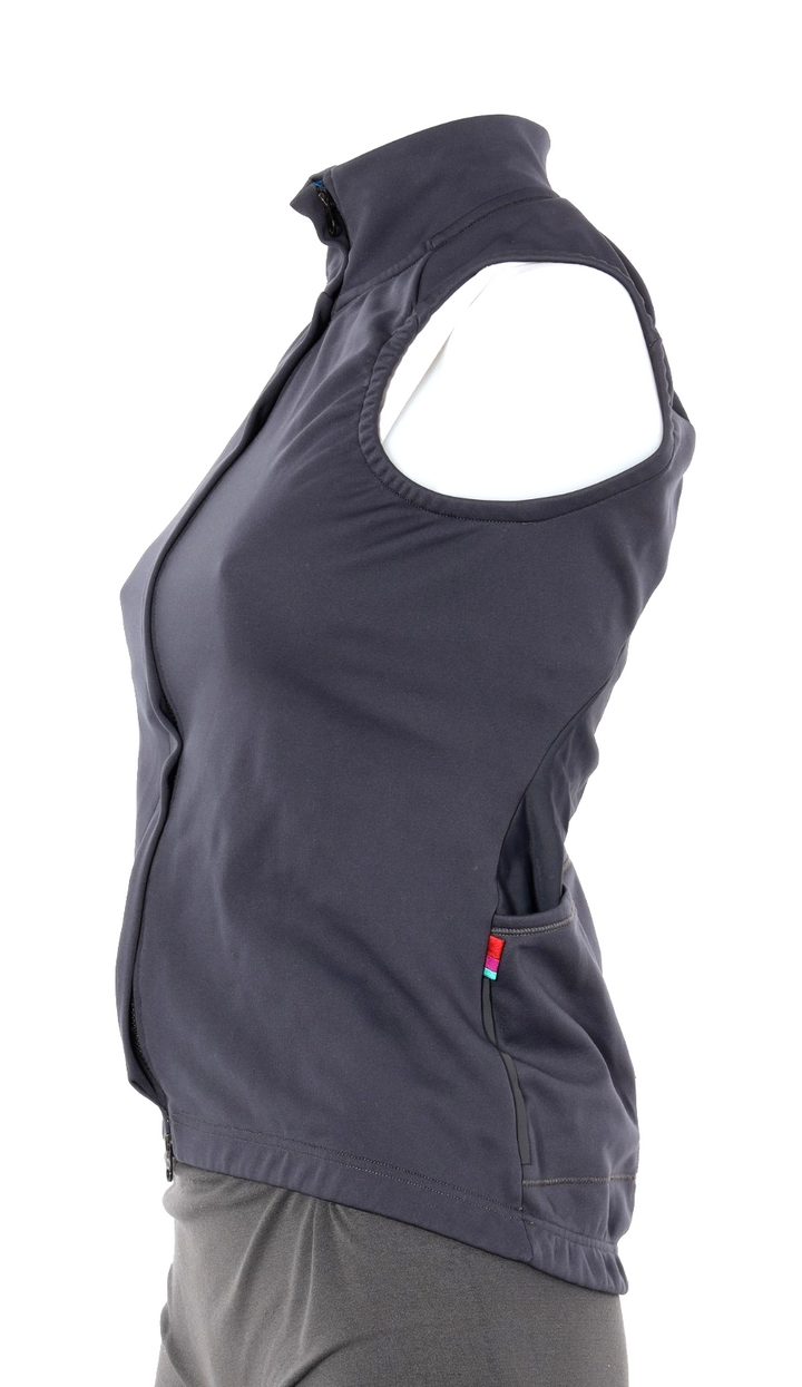 Velocio ES Cycling Vest Women SMALL Gray Road Bike Gravel Mountain Cyclocross
