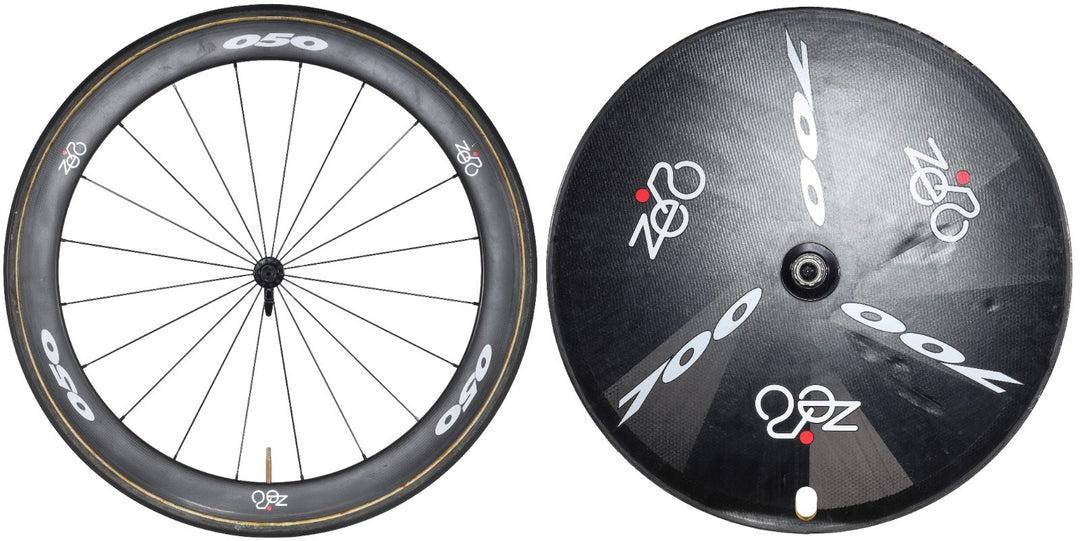 Zero Components 050/700 Carbon Disc Tubular TT Wheelset Shimano 10s 700c Rim QR