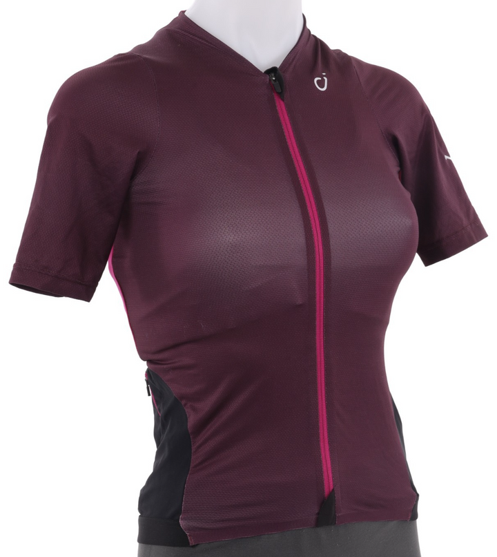 Velocio Evo Short Sleeve Cycling Jersey Women XS Purple Blk Road Gravel Race Fit
