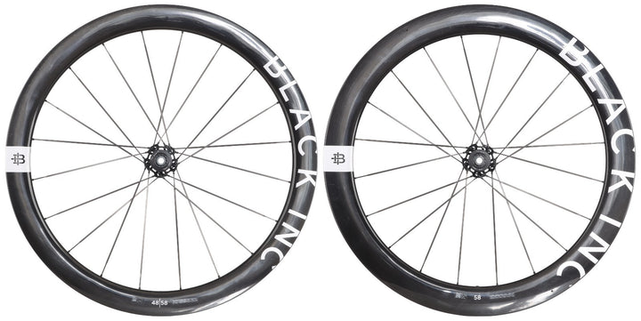 Black Inc 48|58 UD Carbon Spoke Tubeless CL Disc 12s Road Bike Wheelset SRAM XDR