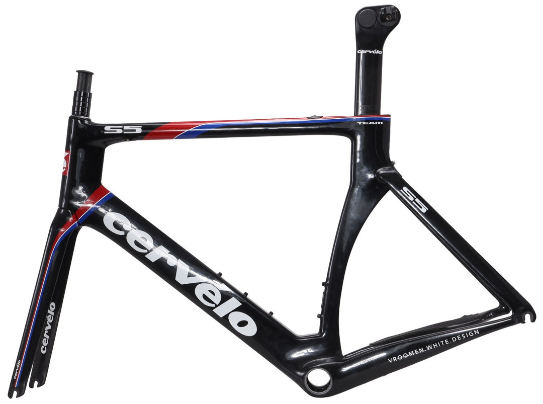 Cervelo S5 Team Carbon Aero Road Bike Frameset 56cm BLACK 700c Rim QR Race 2012