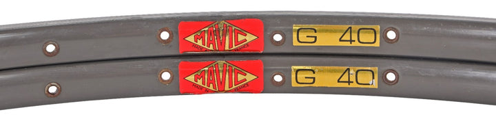 Mavic G40 700c Alloy Clincher Rims 1 PAIR 36H Road Bike Race French Vintage