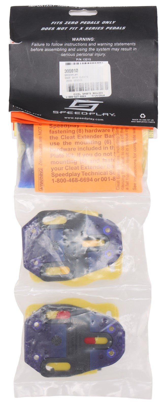 Speedplay Zero V.2 Clipless Road Bike Pedal Cleats 1 PAIR NEW-in-Package