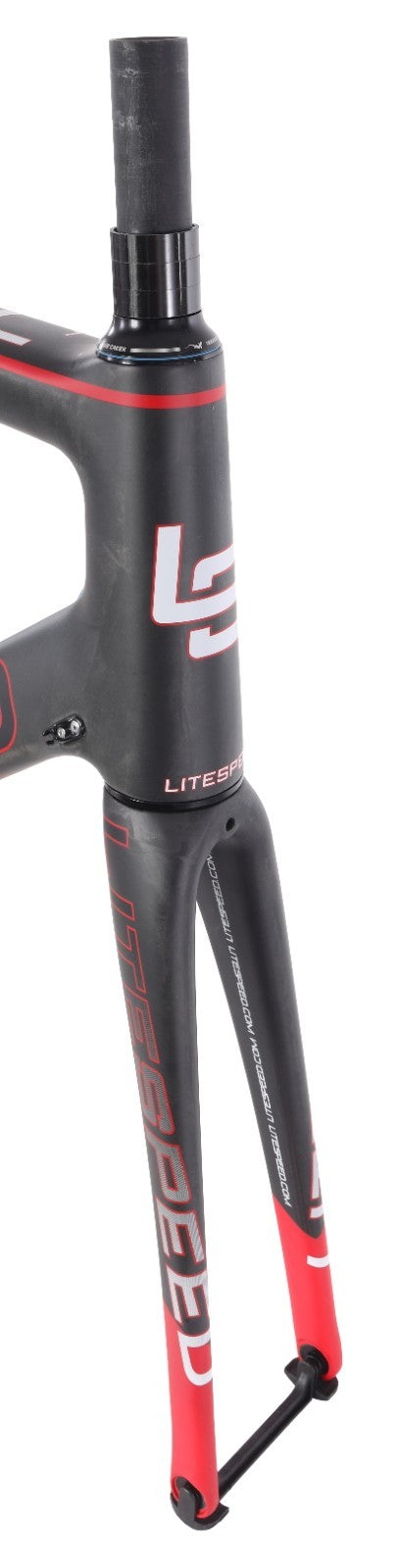 Litespeed L1 Carbon Road Bike Frameset LARGE Matte Nude/Red 700c QR Rim 30T 2016