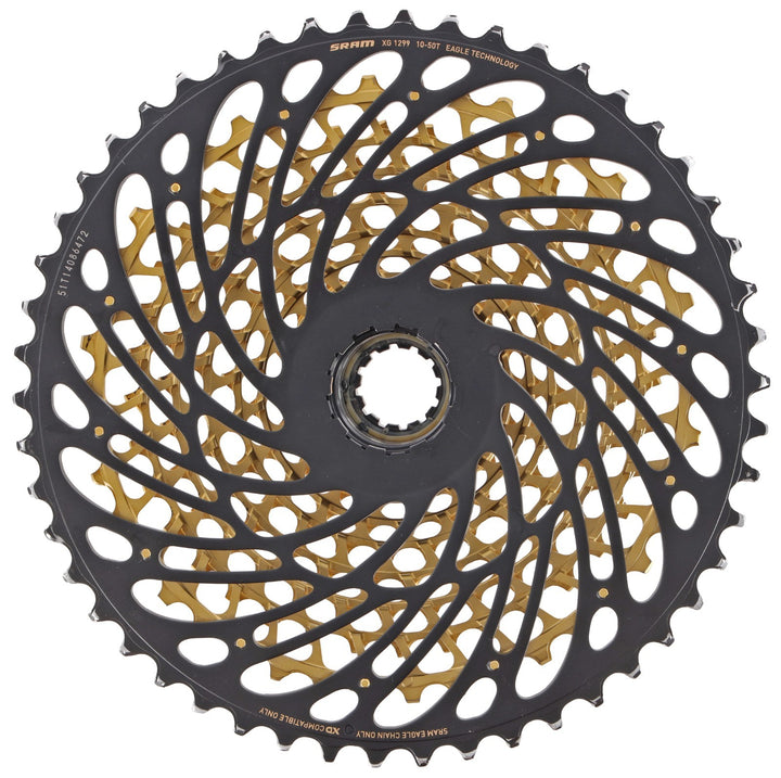SRAM XX1 Eagle XG-1299 AXS 12 Spd Mountain Bike Cassette 10-50T GOLD XD 500% MTB
