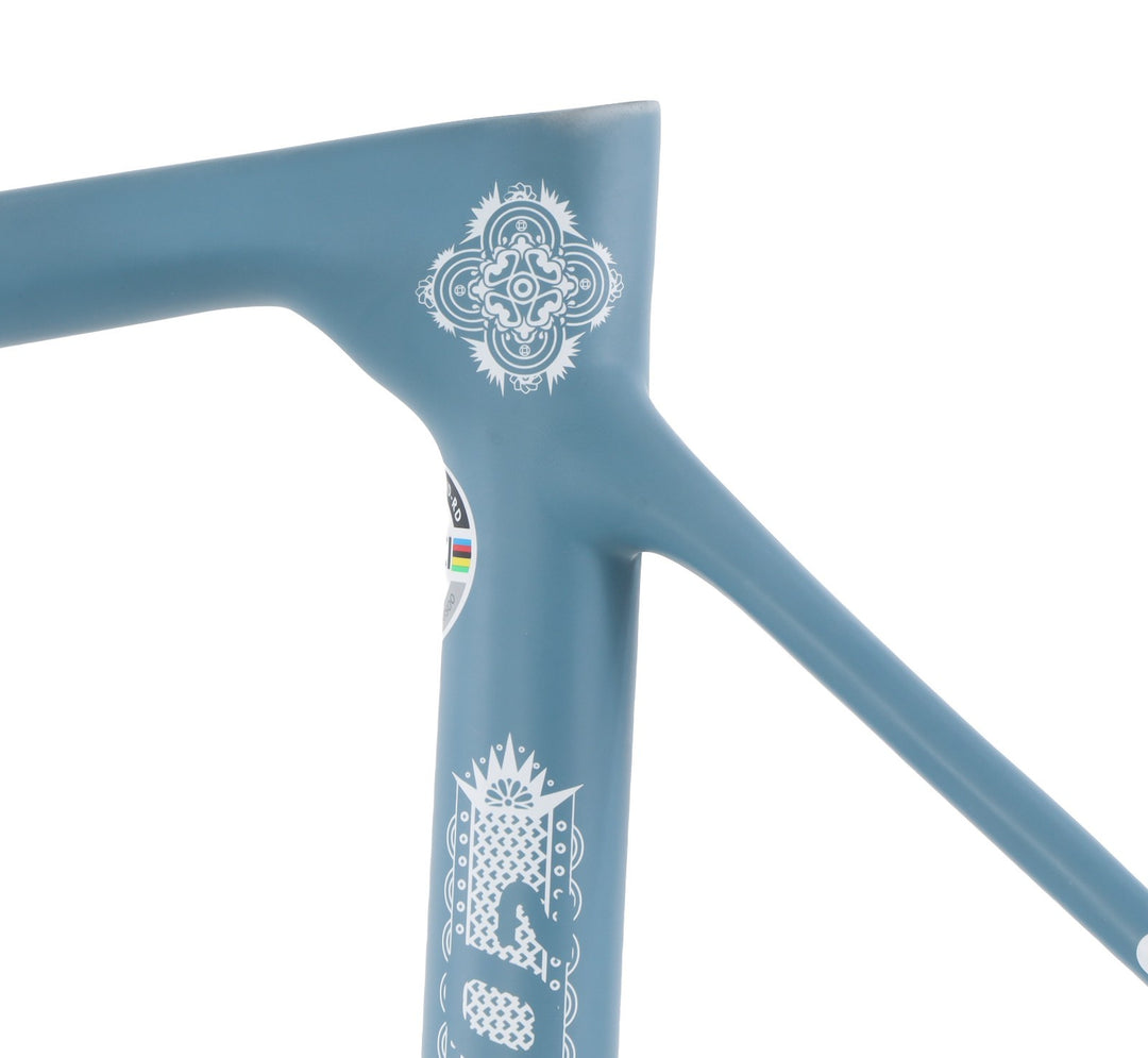 Factor O2 VAM Disc Premium Carbon Road Bike Frameset 58cm Ornate Azure 2023
