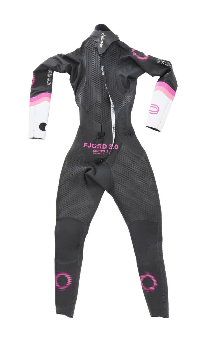 deboer Fjord 3.0 Wetsuit Women FS PINK Swimming Open Water Triathlon Full Length