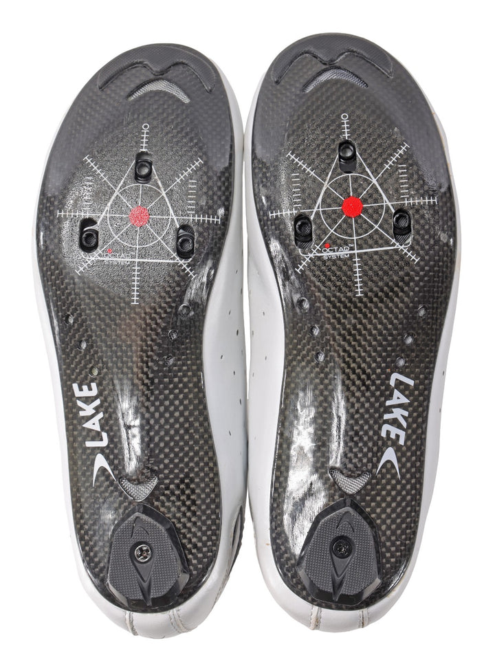 Lake CX332 Carbon Road Bike Shoes EU 38 US 7.5 Women WHITE 3-Bolt BOA Cycling TT