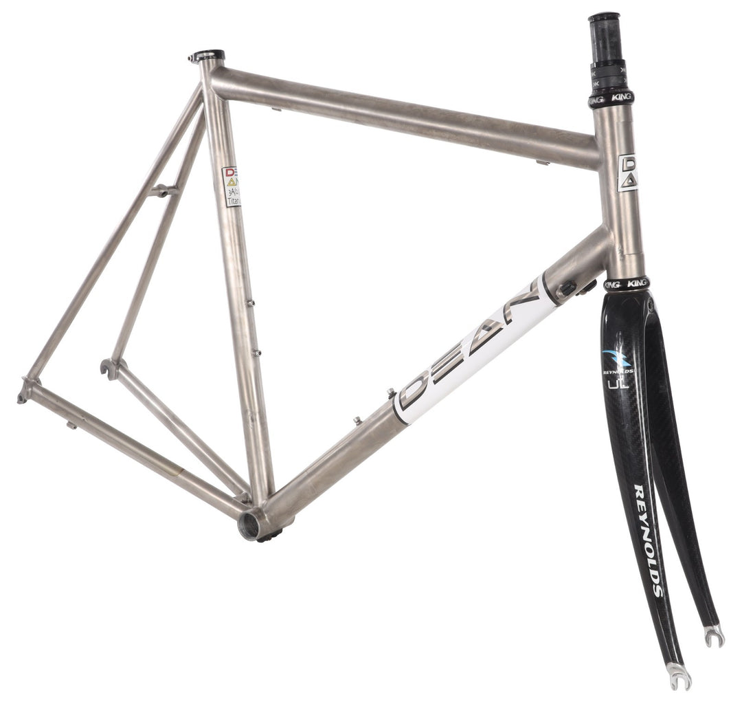 DEAN Bikes El Diente Titanium Road Frameset 56cm Carbon Fork QR Rim Brake USA
