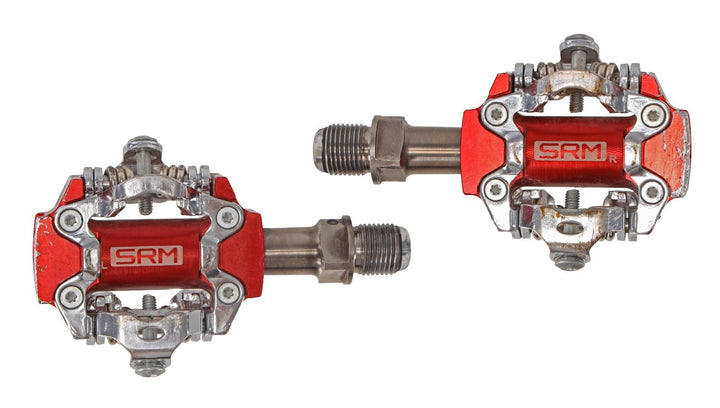 SRM X-Power Dual Sided SPD Clipless Power Meter Mountain Bike Pedals RED XC MTB