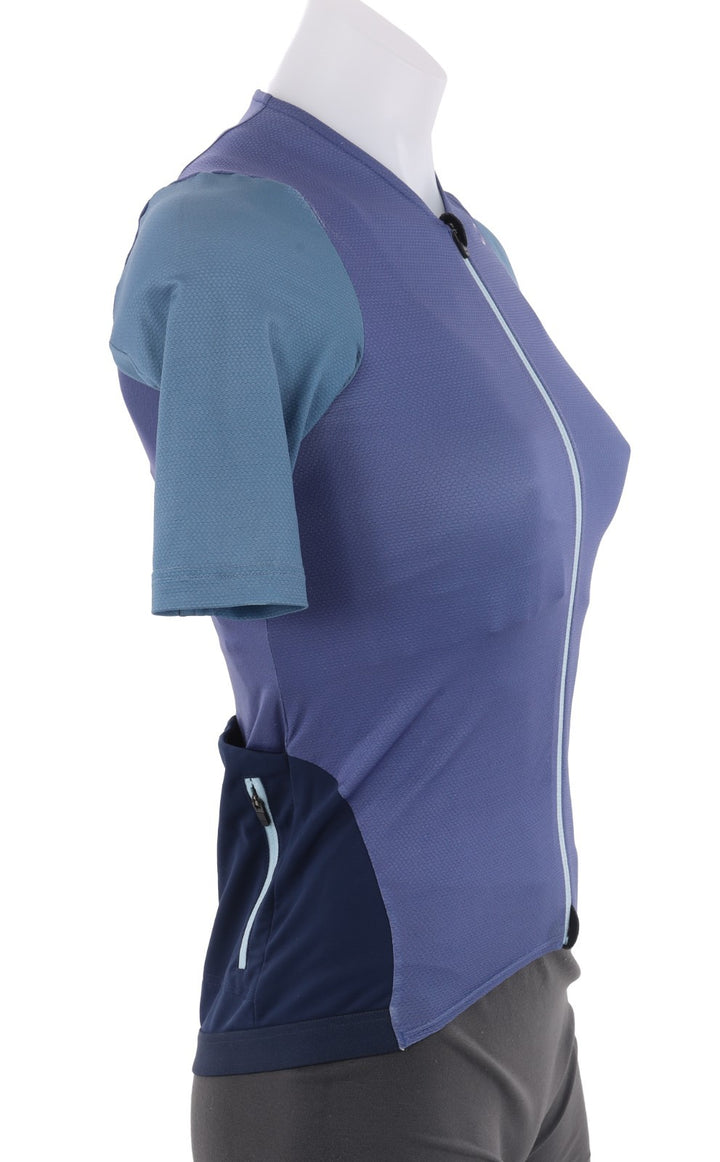 Velocio Concept SE Short Sleeve Cycling Jersey Women XS BLUE Road Gravel Race CX