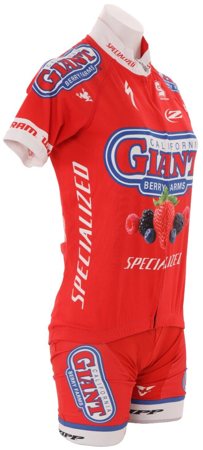 Squadra California Giant Berry Farms Short Slv Cycling Kit Women MEDIUM Jacket