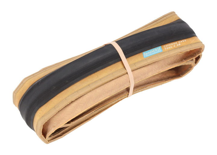 Rene Herse Chinook Pass Standard Clincher Road Bike Tire 700 x 28c Tan Wall Race