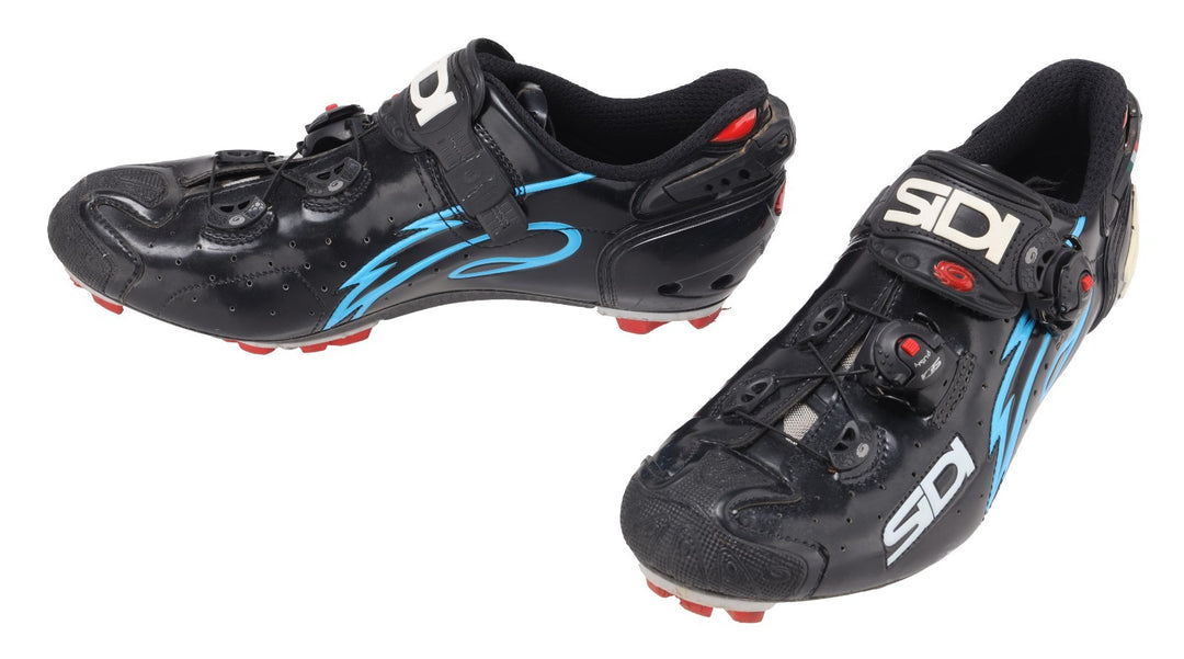 Sidi Drako SRS Push Carbon Mountain Bike Shoes EU 42 US Women 9.5 Black Blue MTB