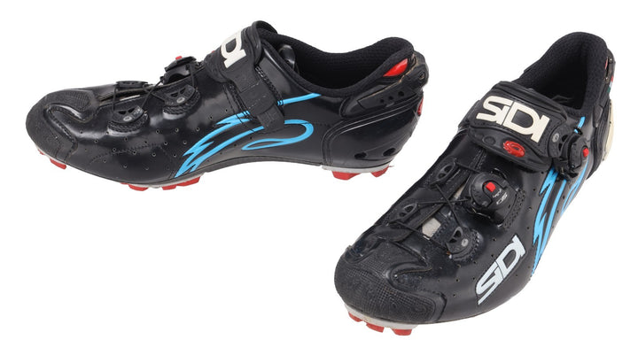 Sidi Drako SRS Push Carbon Mountain Bike Shoes EU 42 US Women 9.5 Black Blue MTB