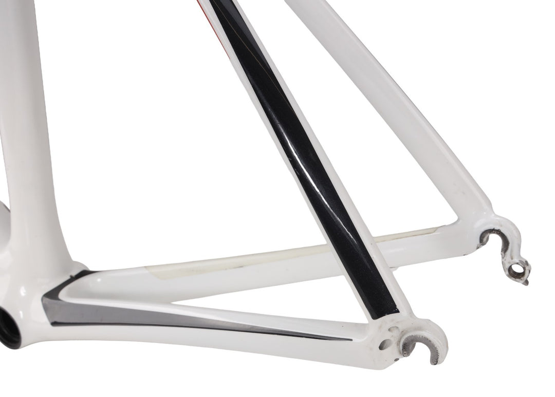 Trek Madone 6.9 OCLV Red Carbon Road Bike Frameset XL 60cm WHITE Rim QR USA 2008